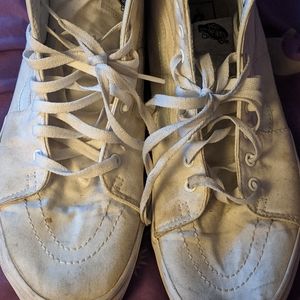 White hightop Vans